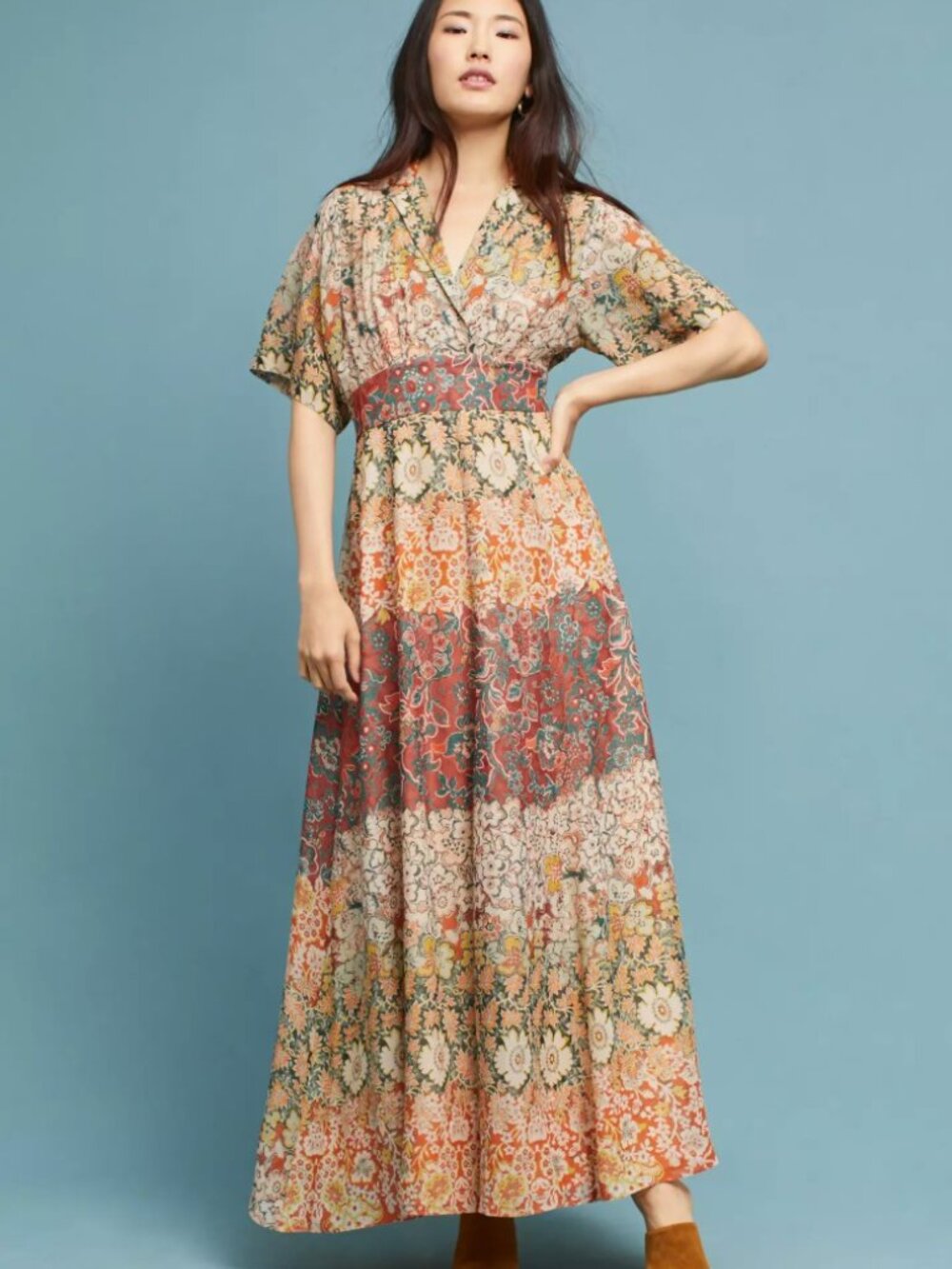 Floral Silk Maxi Dress Moulinette Soeurs